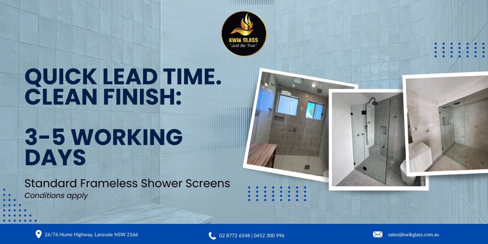 Quick Lead Time Clean Finish Promo